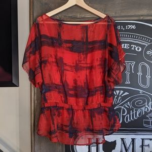 Sheer beaded blouse w/tank